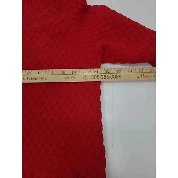 J. Jill Sweater Women's Size Medium Long Button Front Pockets Basket Weave - Picture 4 of 7